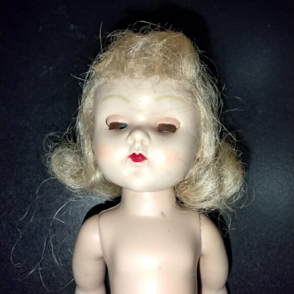 Ginny Doll, 1950s Straight Leg Walker, Stamped on Back - Picture 11 of 13